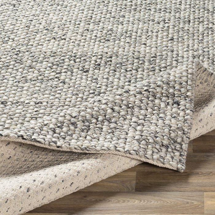 Aperol Texture Handmade Flatweave Charcoal/Ivory Area Rug & Reviews